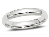 Ladies or Mens 14K White Gold 4mm Comfort Fit Wedding Band Ring